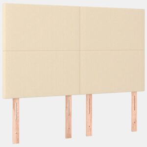 vidaXL Cabeceira Creme 144x5x118128 cm Tecido