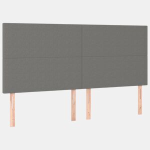 vidaXL Cabeceira Cinza Escuro 180x5x118128 cm Tecido