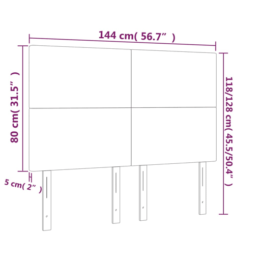 vidaXL Cabeceira Azul 144x5x118128 cm Tecido vidaXL Cabeceira Azul 144x5x118128 cm Tecido