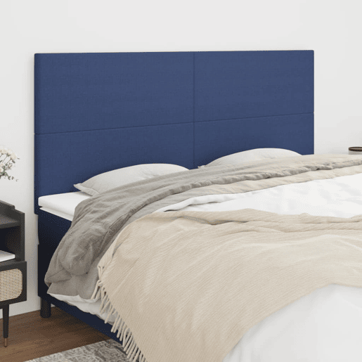 vidaXL Cabeceira Azul 160x5x118128 cm Tecido