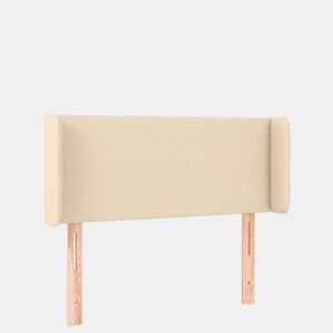 vidaXL Cabeceira de cama c luzes LED tecido 93x16x7888 cm cor creme