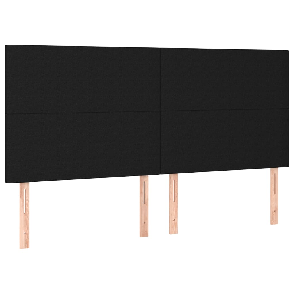 Vidaxl cabeceros 4 unidades de tela negro 90x5x78/88 cm