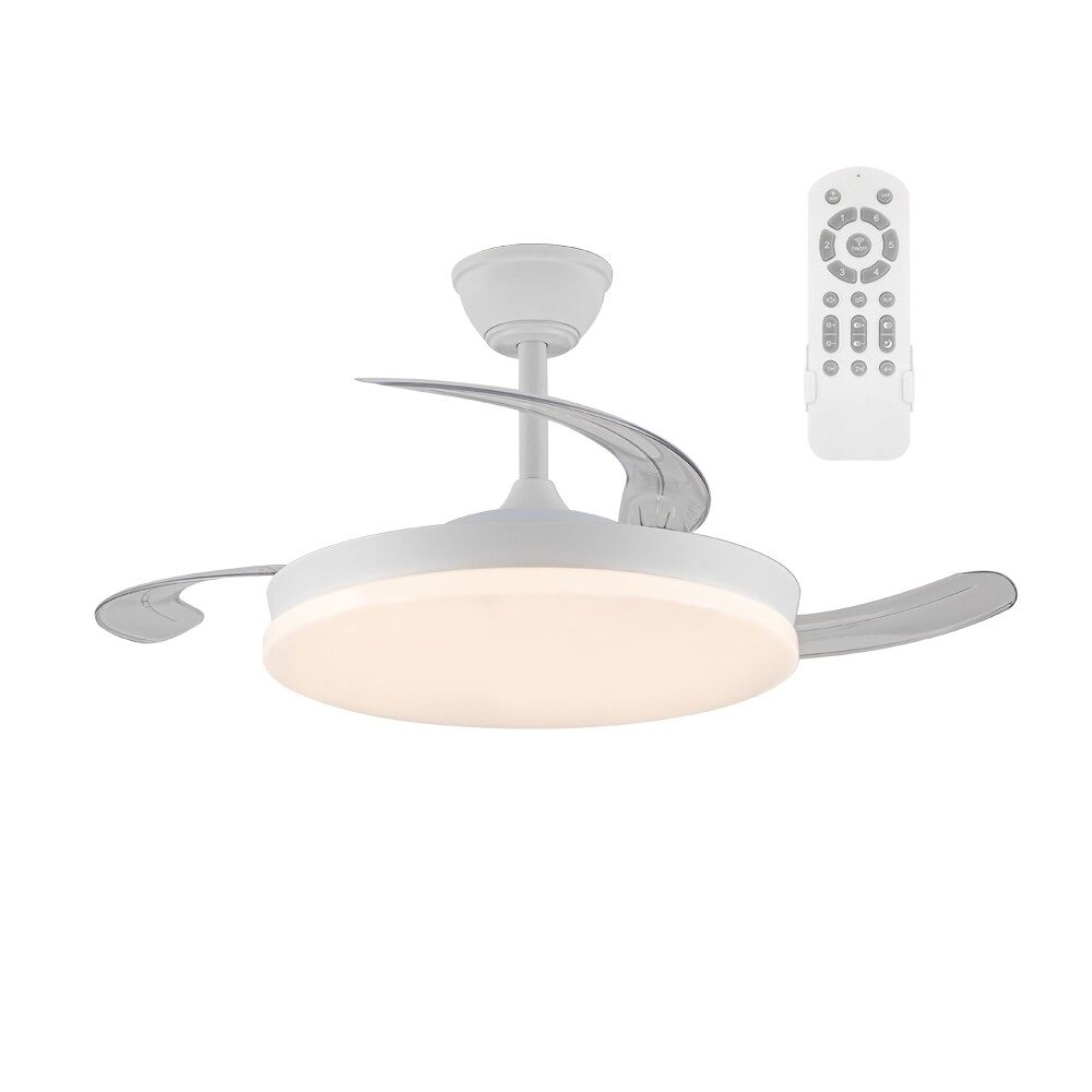 Ventilador de techo retráctil, luz LED 45W Silencioso Verno M Eco