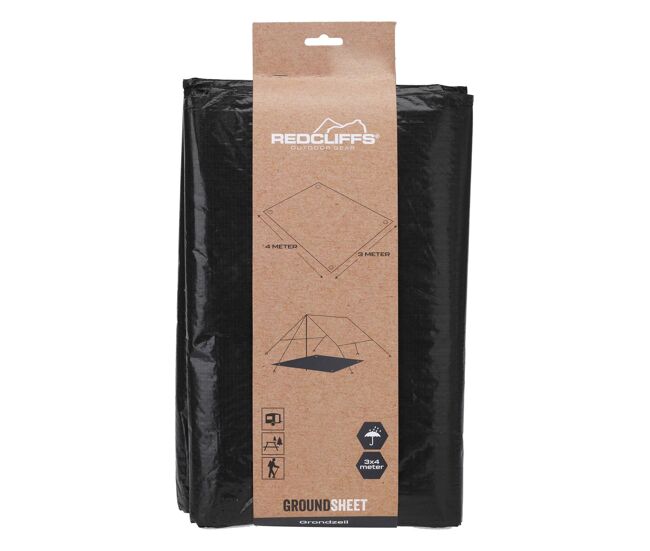 Well home lona de suelo color negro de 3x4metros de 90gsm