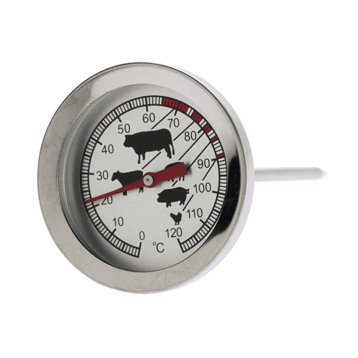 Termômetro de carne Well Home Barbecue em aço inoxidável Ø5,4x12cm