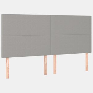 vidaXL Cabeceira Cinza Claro 200x5x118128 cm Tecido
