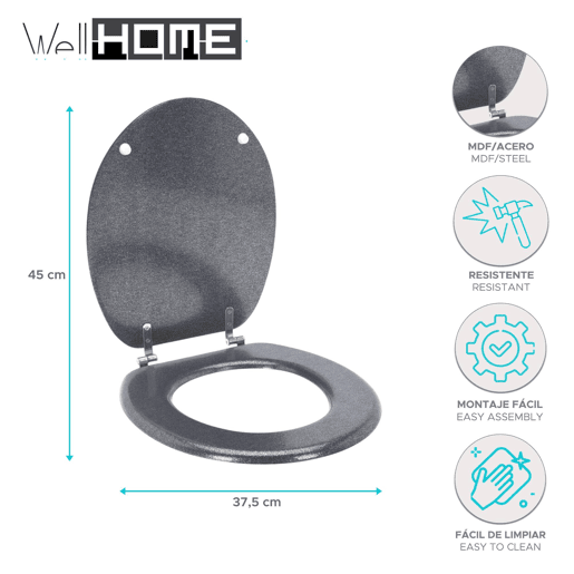 Assento sanitário Well Home com tampa