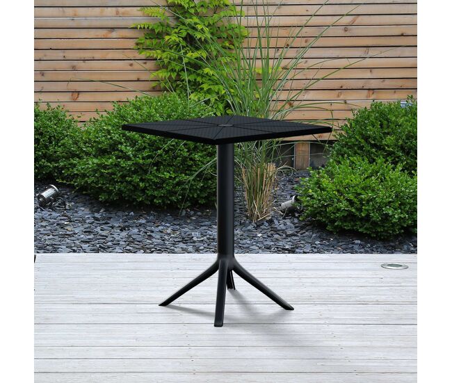 Mesa nuvela 60 x 60 cm plástico negro ø 60 cm