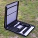 Aktive Mesa plegable aluminio bambú con 4 taburetes Aktive Mesa plegable aluminio bambú con 4 taburetes Negro/ Madera