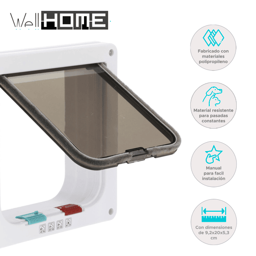 Porta Well Home Pet 19,2x20x5,3cm em branco