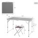 Aktive Mesa plegable regulable aluminio con 4 taburetes Aktive Mesa plegable regulable aluminio con 4 taburetes Gris