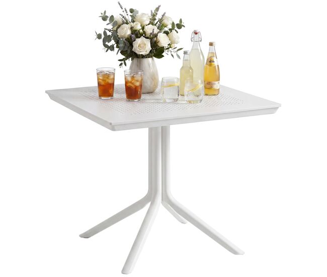 Mesa lenval 80x80 cm plástico blanco ø 80 cm