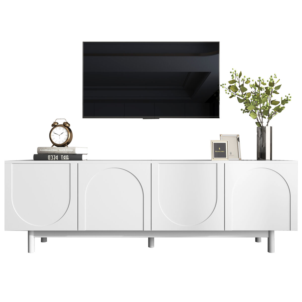 Mueble TV de panel de partículas con 4 puertas 175
