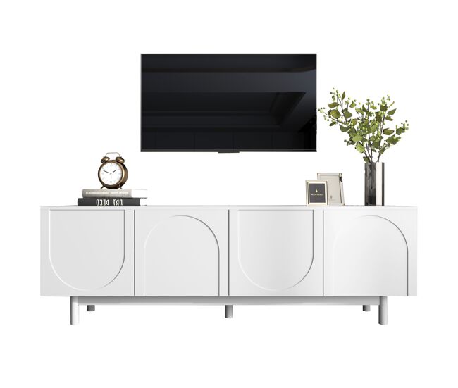 Mueble TV de panel de partículas con 4 puertas 175