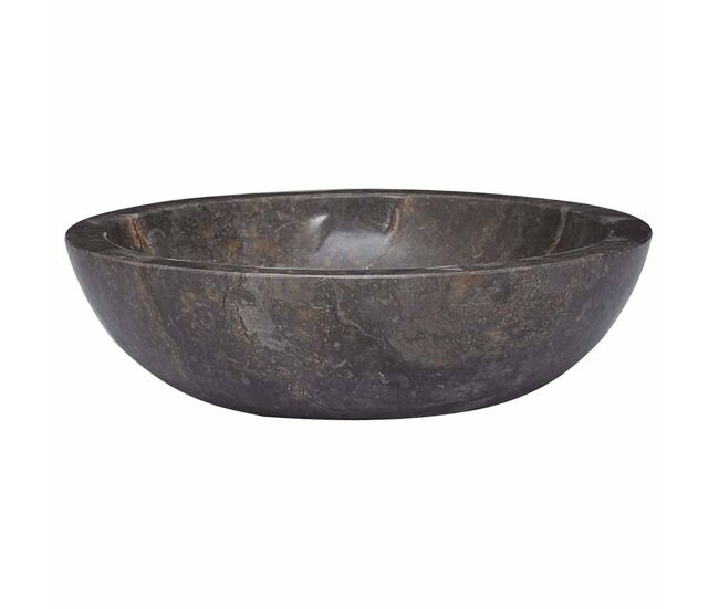 Vidaxl lavabo gris mármol ø40x12 cm