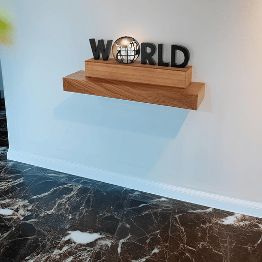 Lâmpada Well Home com texto LED ''World'' Lâmpada Well Home com texto LED ''World''