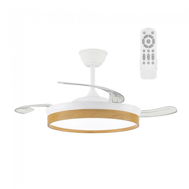 Ventilador de techo retráctil con luz LED 45W Silencioso Cosmatos