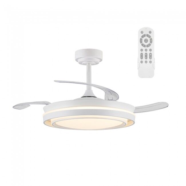 Ventilador de techo retráctil, luz LED 72W Silencioso Bonalso