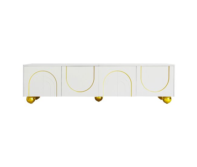 Mueble TV de panel de partículas con 4 puertas 170