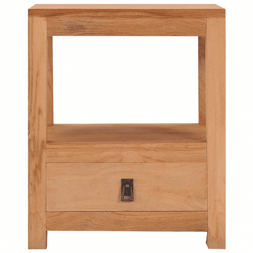 vidaXL Mesa de cabeceira 40x30x50 cm madeira de teca maciça