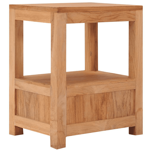 vidaXL Mesa de cabeceira 40x30x50 cm madeira de teca maciça