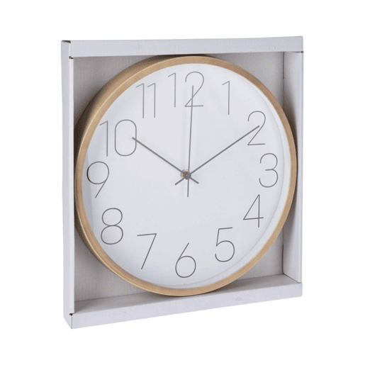 Relógio de parede moderno Well Home - ponteiros finos Ø30,5cm