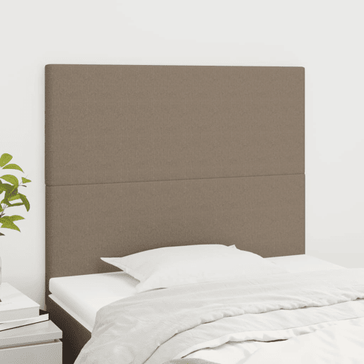 vidaXL Cabeceira Taupe 90x5x118128 cm Tecido vidaXL Cabeceira Taupe 90x5x118128 cm Tecido