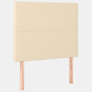 vidaXL Cabeceira Creme 90x5x118128 cm Tecido