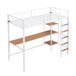 Cama alta infantil de madera de metal y mdf Cama alta infantil de madera de metal y mdf Natural/ Blanco