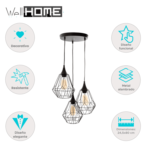 WELL HOME - Lâmpada de suspensão x 3 WELL HOME - Lâmpada de suspensão x 3