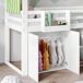 Cama alta cabaña infantil de madera de pino y mdf Cama alta cabaña infantil de madera de pino y mdf Blanco/ Verde