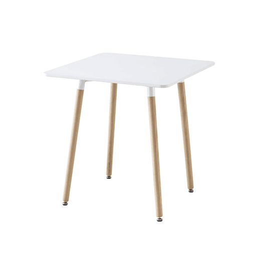 Mesa de jantar quadrada escandinava em madeira para 2 lugares, Hedvig, Branco, 70x70x73 cm