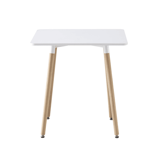 Mesa de jantar quadrada escandinava em madeira para 2 lugares, Hedvig, Branco, 70x70x73 cm