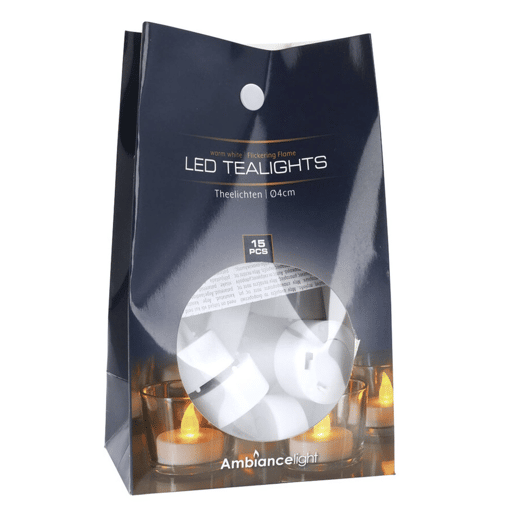 Well Home Conjunto de 15 lâmpadas LED cintilantes de efeito real
