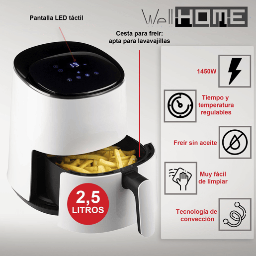 Fritadeira compacta sem óleo. Conjunto de 14 acessórios Fritadeira compacta sem óleo. Conjunto de 14 acessórios