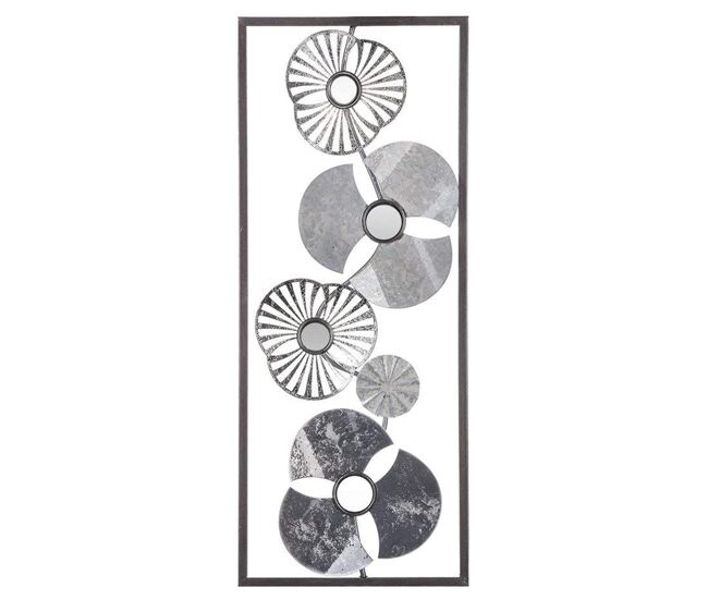 Well home - decoración de pared de metal con diseño de una flor