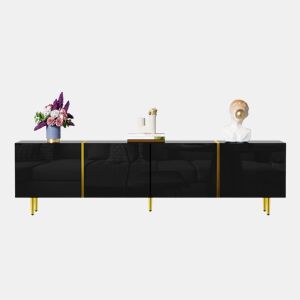 Móvel de TV 170cm de mdf com 4 portas,preto