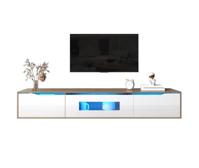 Mueble TV de panel de partículas con puertas abatibles 180