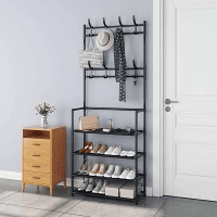 Well Home Cabide com 4 prateleiras de organização Alt.155cm