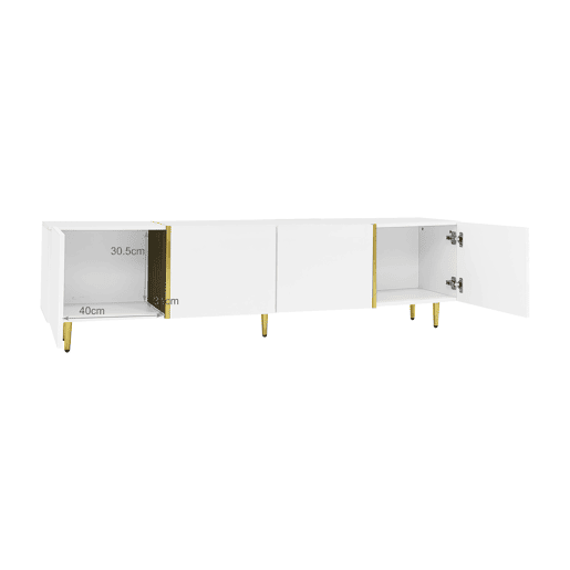 Móvel de TV 170cm de mdf com 4 portas,branco