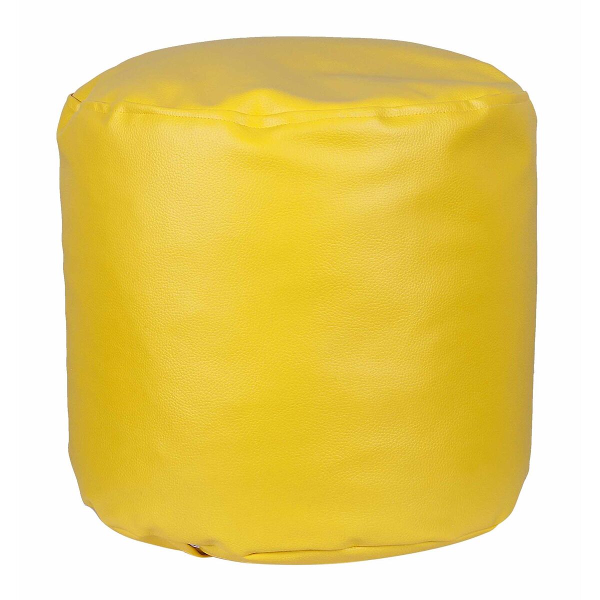 Well home puff redondo ø65x50cm color amarillo - asiento acolchado y cómodo