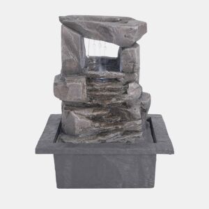 Fonte de água Well Home com design de 2 pedras e luzes