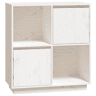vidaXL Aparador 74x35x80 cm madeira de pinho maciça branco