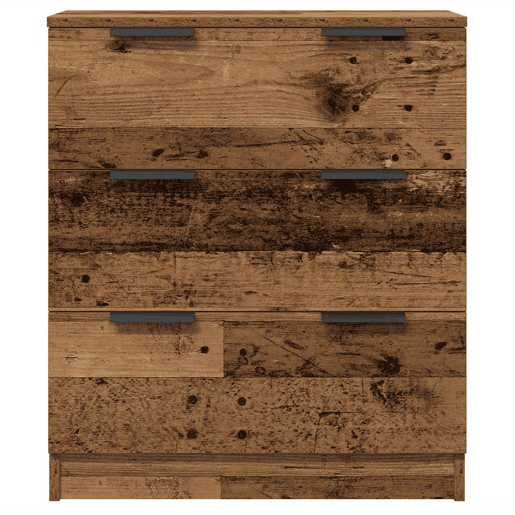 vidaXL Aparadores 3 pcs 60x30x70 cm derivados de madeira madeira velha