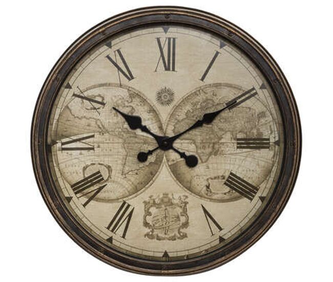 Well home - reloj mundial de plástico vintage