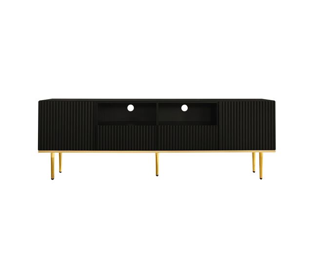 Mueble TV de panel de partículas con 2 puertas y 2 cajones 165