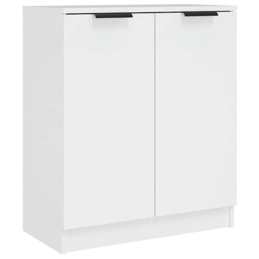 VidaXL 3 pcs aparadores derivados de madeira branco