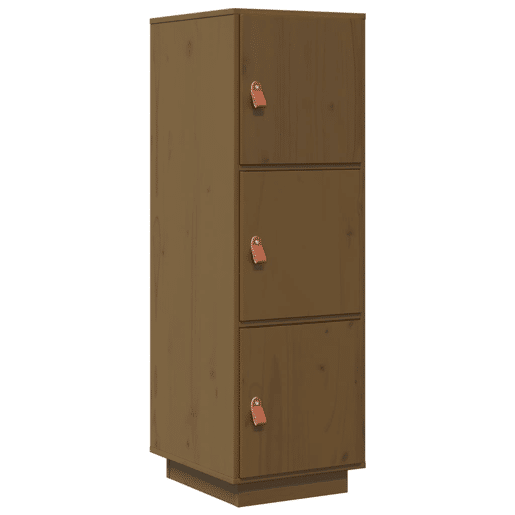 vidaXL Aparador alto 34x40x108,5 cm pinho maciço castanho mel