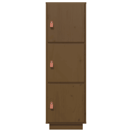 vidaXL Aparador alto 34x40x108,5 cm pinho maciço castanho mel