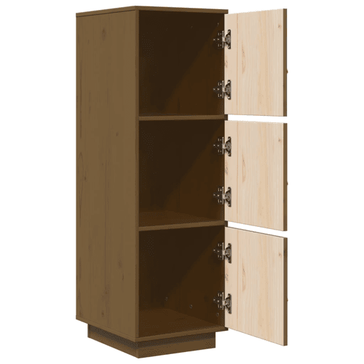 vidaXL Aparador alto 34x40x108,5 cm pinho maciço castanho mel